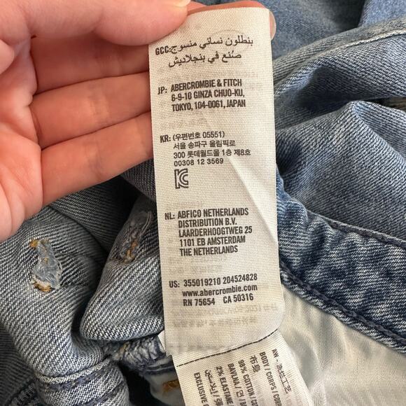 Hollister Curvy Ultra High Rise Dad Jeans 13R W31 L31 Distressed Straight Leg - Picture 9 of 12